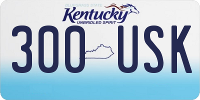 KY license plate 300USK