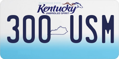 KY license plate 300USM