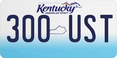 KY license plate 300UST