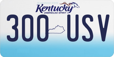 KY license plate 300USV
