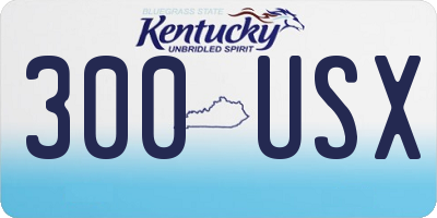 KY license plate 300USX