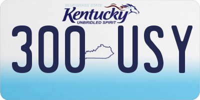 KY license plate 300USY