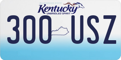 KY license plate 300USZ