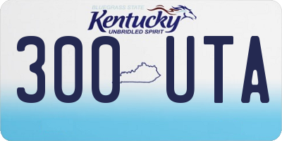 KY license plate 300UTA