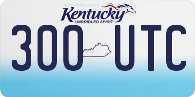 KY license plate 300UTC