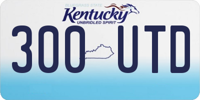 KY license plate 300UTD