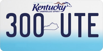 KY license plate 300UTE