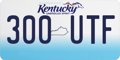 KY license plate 300UTF