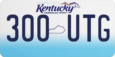 KY license plate 300UTG