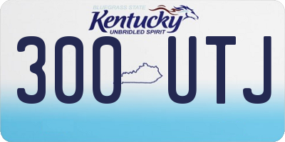 KY license plate 300UTJ