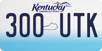 KY license plate 300UTK