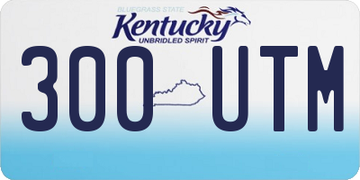 KY license plate 300UTM