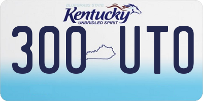 KY license plate 300UTO