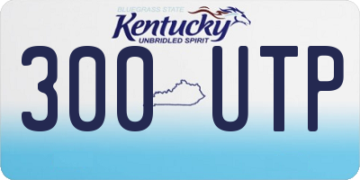 KY license plate 300UTP