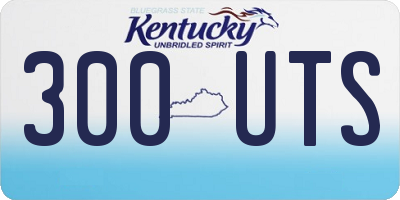 KY license plate 300UTS