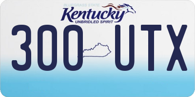 KY license plate 300UTX