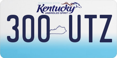 KY license plate 300UTZ