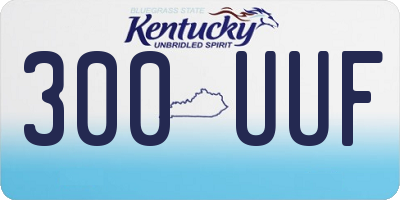 KY license plate 300UUF