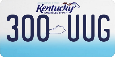 KY license plate 300UUG