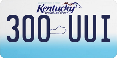 KY license plate 300UUI