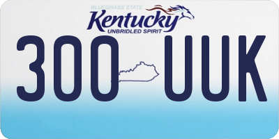 KY license plate 300UUK