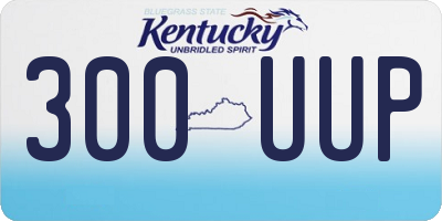 KY license plate 300UUP