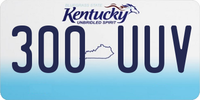 KY license plate 300UUV
