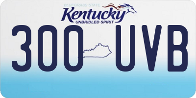 KY license plate 300UVB
