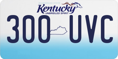 KY license plate 300UVC