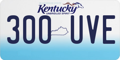 KY license plate 300UVE