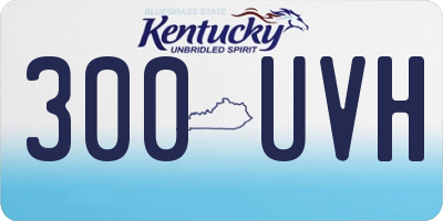 KY license plate 300UVH