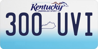 KY license plate 300UVI
