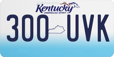 KY license plate 300UVK