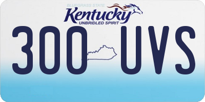 KY license plate 300UVS