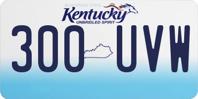 KY license plate 300UVW