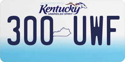 KY license plate 300UWF