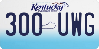 KY license plate 300UWG