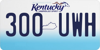 KY license plate 300UWH