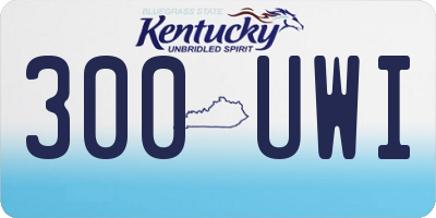 KY license plate 300UWI