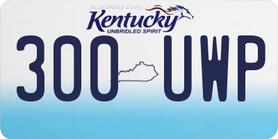 KY license plate 300UWP