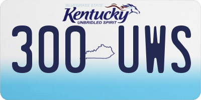 KY license plate 300UWS