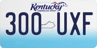 KY license plate 300UXF