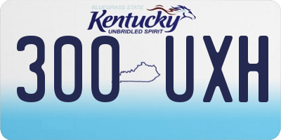 KY license plate 300UXH