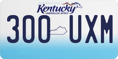 KY license plate 300UXM