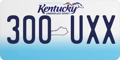 KY license plate 300UXX