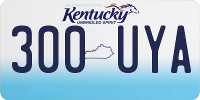 KY license plate 300UYA