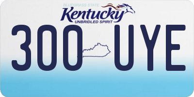 KY license plate 300UYE