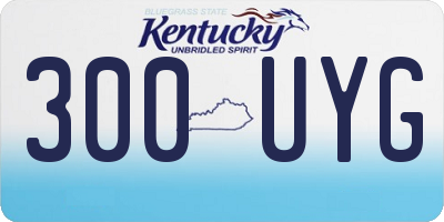 KY license plate 300UYG