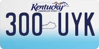 KY license plate 300UYK