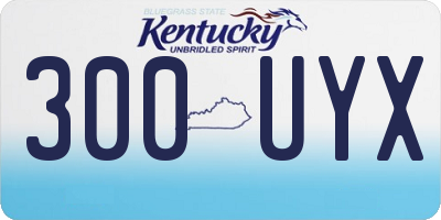 KY license plate 300UYX